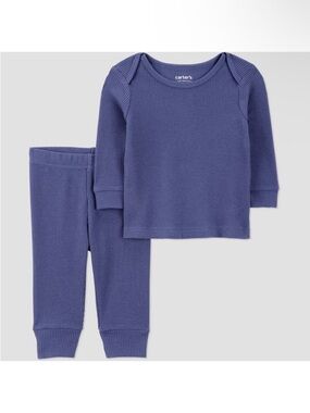 Carter's Long Sleeve Thermal Pajama Set - blue
